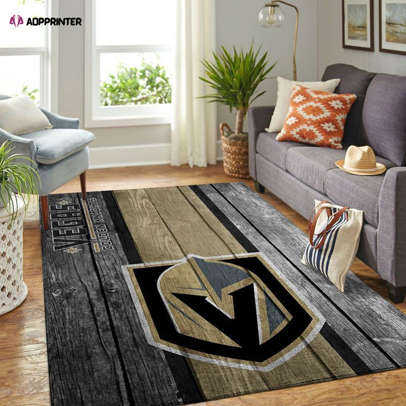 Vegas Golden Knights Rug Living Room Floor Decor Fan Gifts