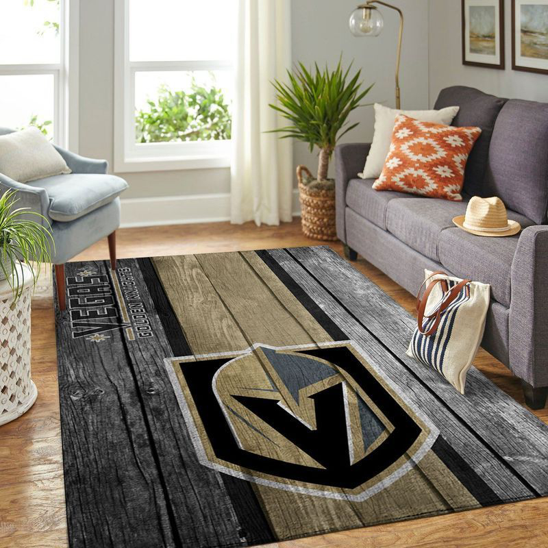 Vegas Golden Knights Rug Living Room Floor Decor Fan Gifts