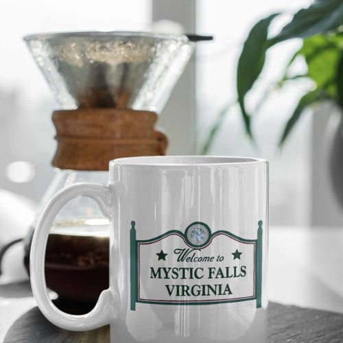 Welcome To Mystic Falls The Vampire Diaries White 11 oz Ceramic Mug Gift