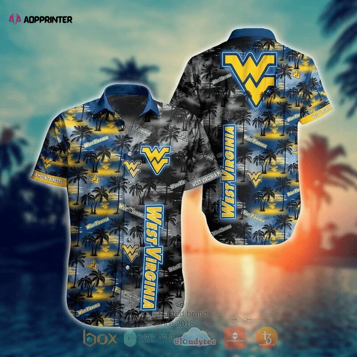 West Virginia Mountaineers Coconut Trees Hawaiian Shirt