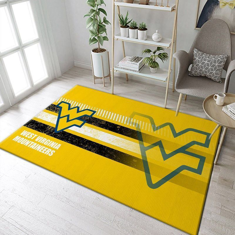 West Virginia Mountaineers Rug Living Room Floor Decor Fan Gifts