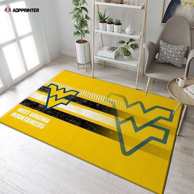 West Virginia Mountaineers Rug Living Room Floor Decor Fan Gifts