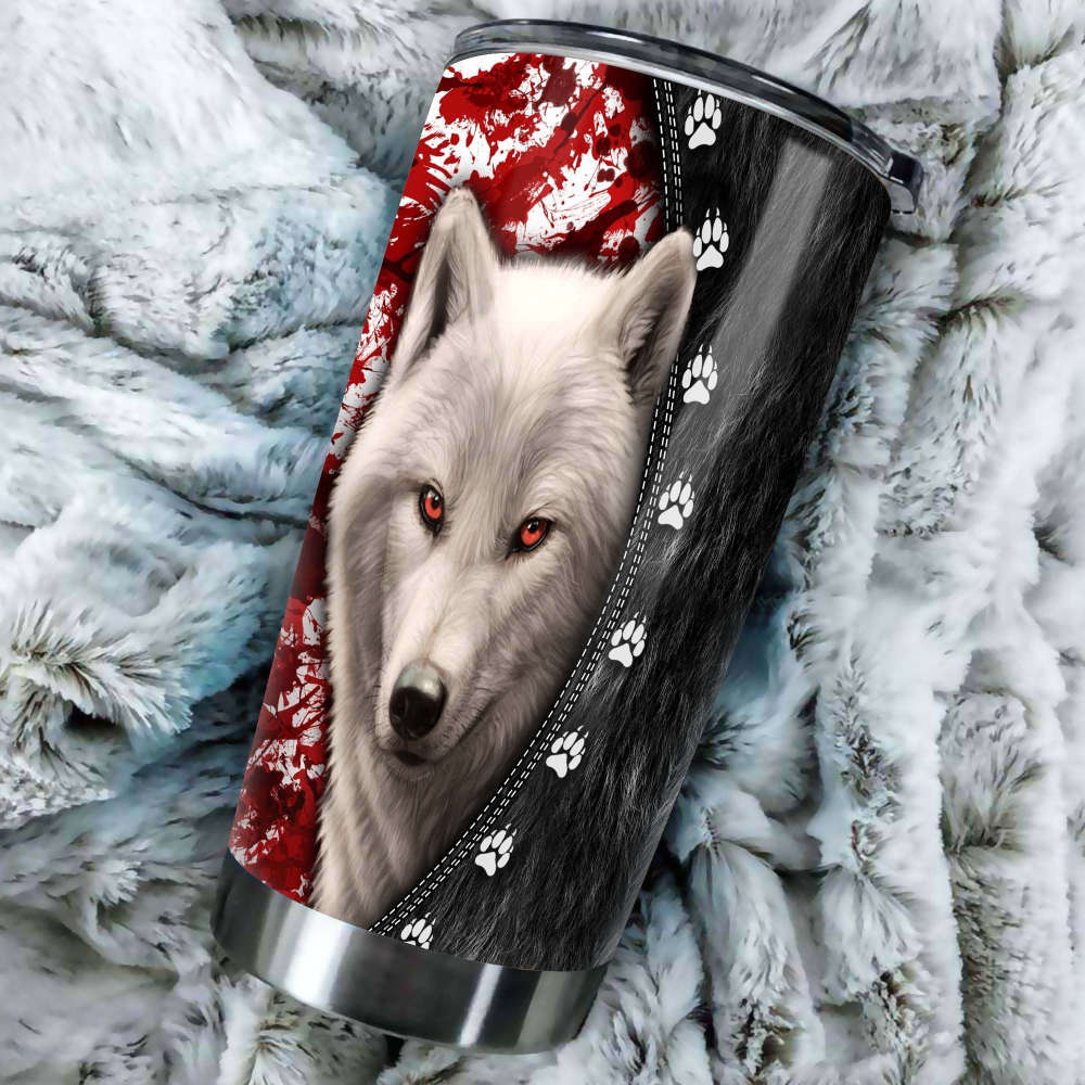 Wolf And Blood Never Be A Pet Steel Tumbler