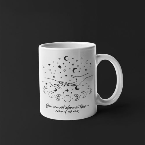 You Are Not Alone In This – None Of Us Are, Baldurs Gate 3, DnD Mug, Baldurs Gate Quote, BG3 Coffee Mug 11 oz Mug White