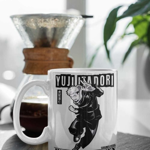 Yuji Itadori Coffee Mug Anime Lover Gift Anime Mug Anime Coffee Mug Cute Gift JJK Jujutsu Kaisen11″ Ceramic Mug Gift Valentine Gift