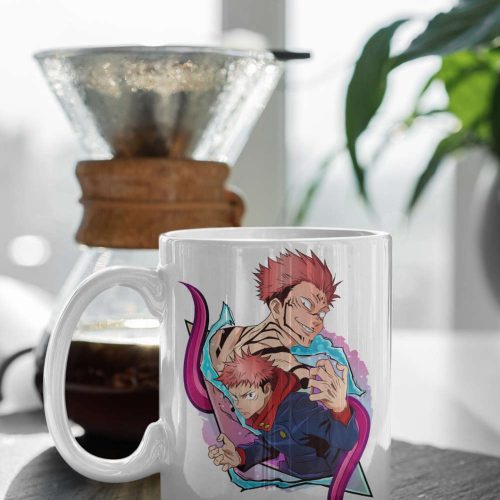 Yuji Itadori, Sukuna, Jujutsu Kaisen, Satoru Gojo, Anime Gift, Anime Lovers Gift, Jujutsu Kaisen Gift, 11″ Ceramic Mug Gift