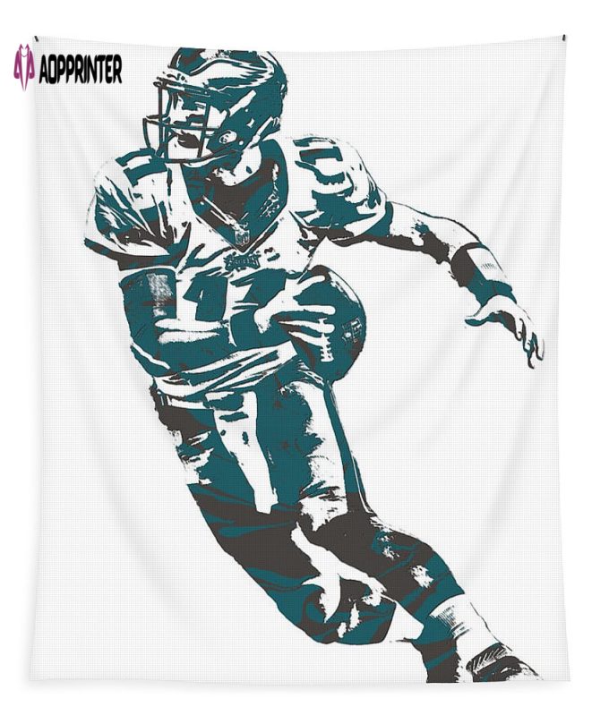 1 Carson Wentz Philadelphia Eagles Pixel Art 8 Tapestry Gifts For Fans