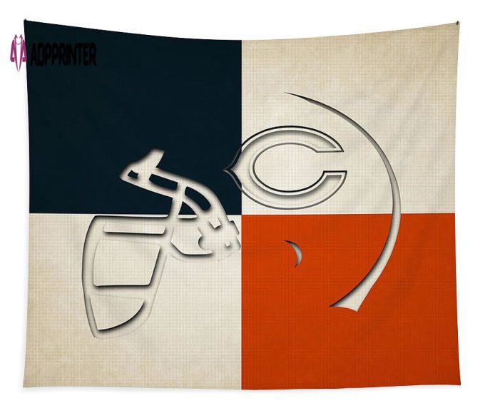 1 Chicago Bears Helmet Tapestry Gifts For Fans