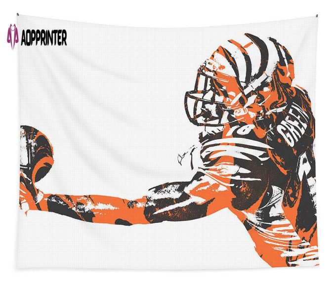 Aj Green Cincinnati Bengals Pixel Art 40 Tapestry Gift For Fan