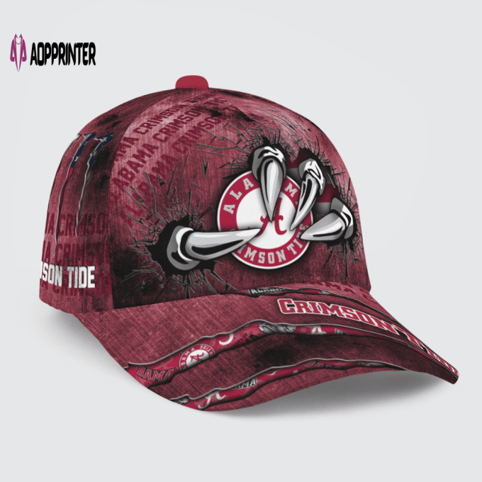 Alabama Crimson Tide Flag 3D Dragon Classic Baseball Classic Cap Men Hat