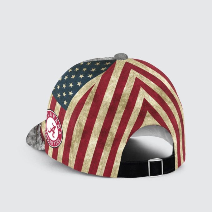 Alabama Crimson Tide Vintage American Flag Royalty Baseball Classic Cap Men Hat