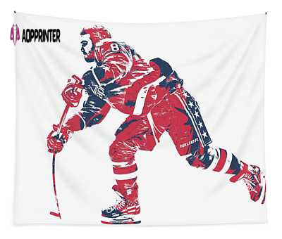 Alexander Ovechkin Washington Capitals Pixel Art Tapestry – Limited Edition NHL Wall Decor