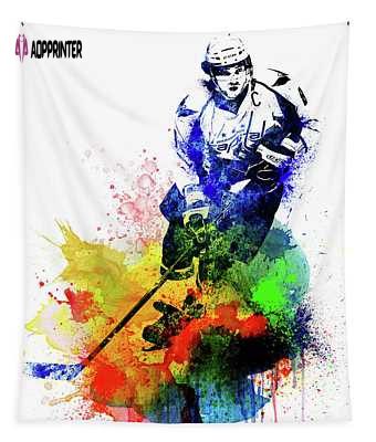 Captivating Alexander Ovechkin Watercolor Tapestry by Naxart Studio