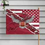 Arkansas Razorbacks American Landscape House Flag