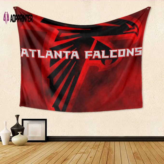 Atlanta Falcons 3D Full Printing Tapestry: Unique Brush Texture Gift for Fans