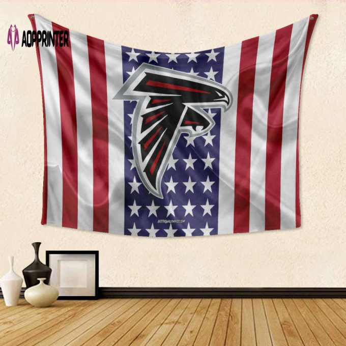 Atlanta Falcons 3D Full Printing Silk Flag Tapestry – Perfect Gift for a Fan