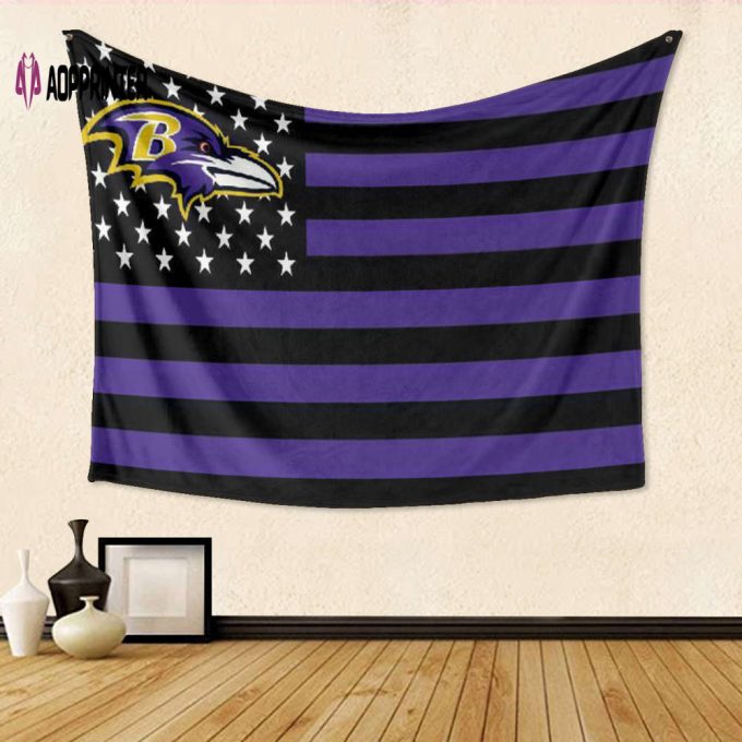 Ultimate Baltimore Ravens Fan Gift: 3D Full Printing Tapestry – Show Your Team Pride!