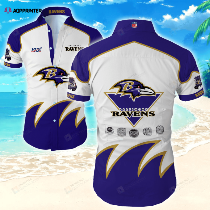 Baltimore Ravens Hawaiian Shirt – Tropical Floral Button Up for Men & Women