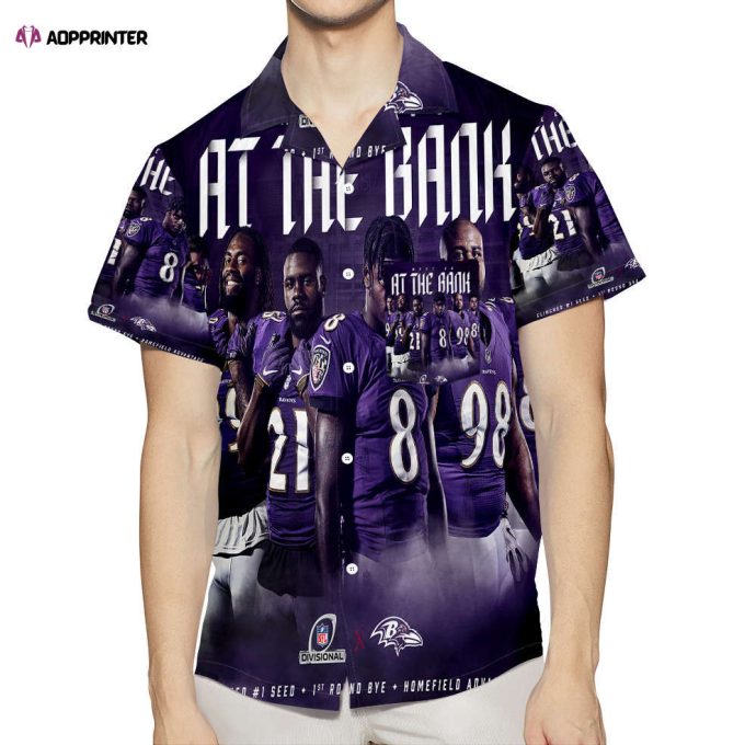 Baltimore Ravens Bank 3D Hawaiian Shirt – Summer Beach Print Men & Women s Gift