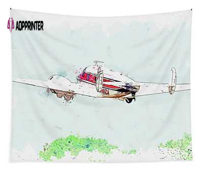 Beech Es War Planes In Watercolor Ca By Ahmet Asar Celestial Images Tapestry