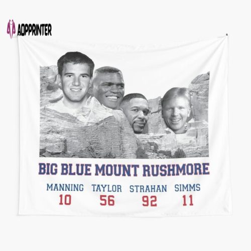 Big Blue Mount Rushmore Tapestry Gifts For Fans