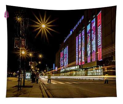 Blackhawk Fans Filing Into The United Center Sven Brogren Tapestry