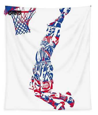 Blake Griffin Clippers Pixel Art Tapestry: Los Angeles 31 Joe Hamilton Design