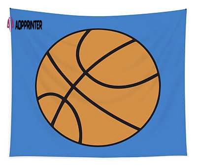 Vibrant Blue Basketball College Mascot Tapestry – Eye-Catching Design for Walls and Décor