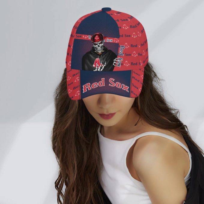 Boston Red Sox Skull Team Logo Baseball Classic Baseball Classic Cap Men Hat Men Hat