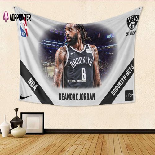 Brooklyn Nets DeAndre Jordan1 3D Full Printing Tapestry: Perfect Gift for Fans