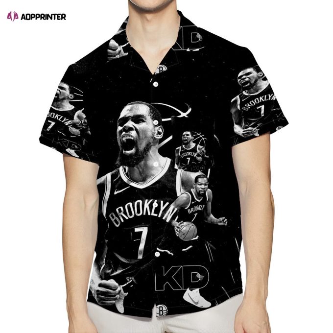 Brooklyn Nets Kevin Durant5 3D All Over Print Summer Beach Hawaiian Shirt Gift Men Women Gift Men Women With Pocket