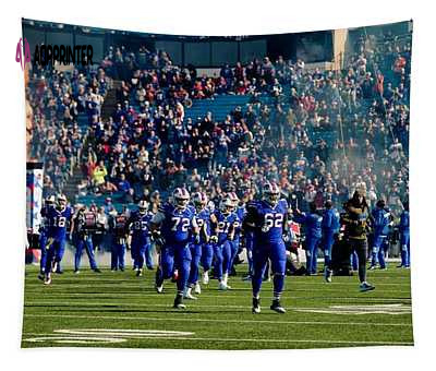 Buffalo Bills Entering the Field Tapestry: Ryan Campbell Artwork Adds Team Spirit