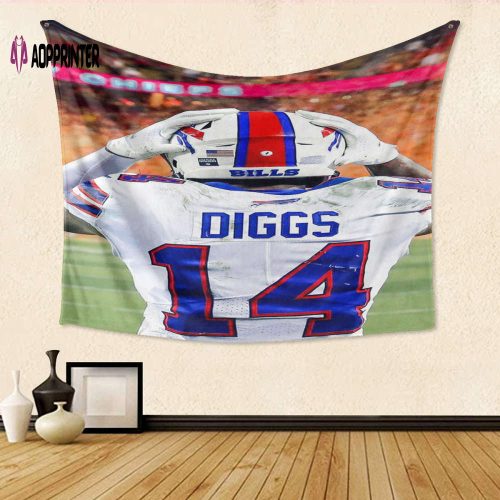 Exclusive Buffalo Bills Stefon Diggs v2 3D Tapestry – Perfect Gift for Fan