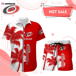 CAROLINA HURRICANES HAWAII SHIRT MEN SHORT CUSTOM NHL