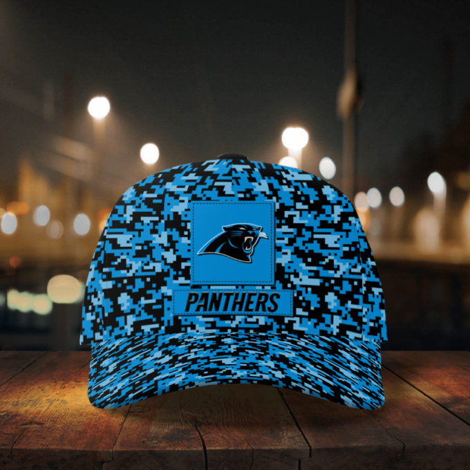 Carolina Panthers Digital Camo AOP Classic Baseball Classic Baseball Classic Cap Men Hat Men Hat