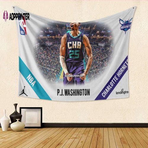 Charlotte Hornets PJ Washington1 Tapestry: Perfect 3D Full Print Gift for Fans!