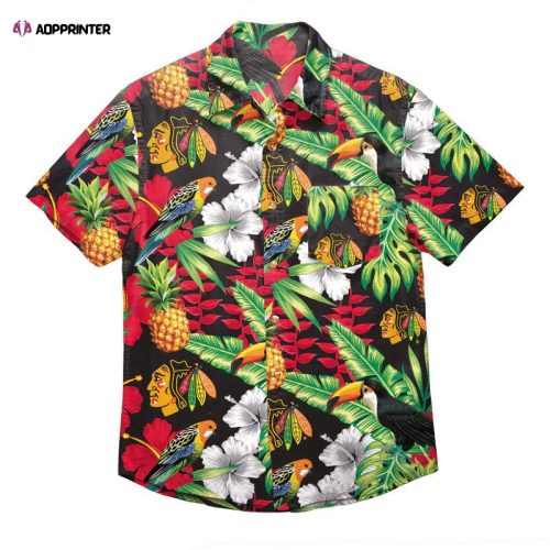 Chicago Blackhawks Pineapple Parrot Tropical Hawaiian Shirt – Perfect Gift for Men and Women