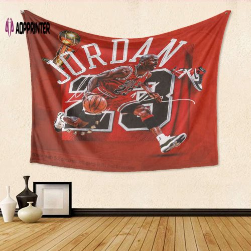 Chicago Bulls 23 Michael Jordan Tapestry: Perfect Gift for Fans – 3D Full Printing