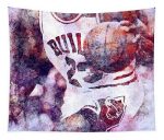 Chicago Bulls Playerbasketball Teamsport Posterart Print Drawspots Illustrations Tapestry