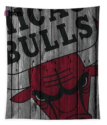 Chicago Bulls Wood Fence Tapestry by Joe Hamilton – Authentic NBA Décor