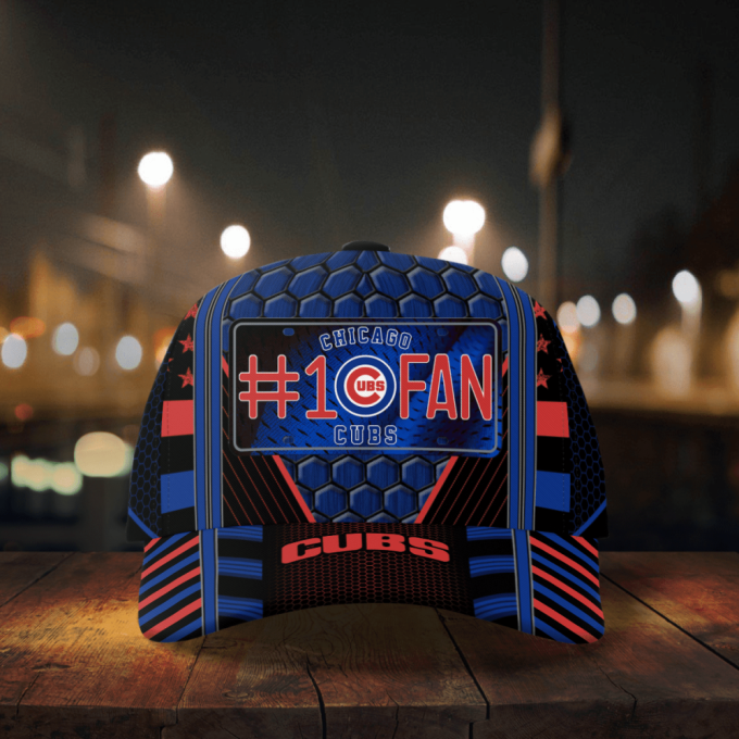Chicago Cubs #1 Fan All Over Print Baseball Classic Cap Men Hat