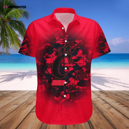 Cincinnati Bearcats Custom Hawaiian Shirt – Red Black Personalized Gift for Men and Women