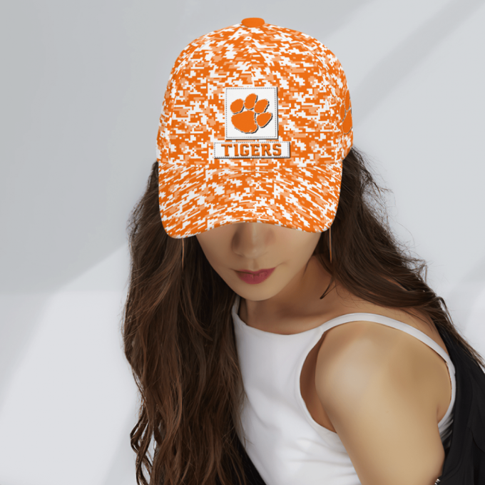 Clemson Tigers Digital Camo AOP Classic Baseball Classic Baseball Classic Cap Men Hat Men Hat