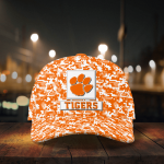 Clemson Tigers Digital Camo AOP Classic Baseball Classic Baseball Classic Cap Men Hat Men Hat