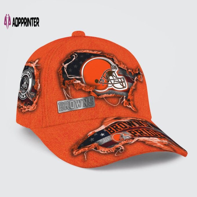 Cleveland Browns American Flag Classic Baseball Classic Baseball Classic Cap Men Hat Men Hat