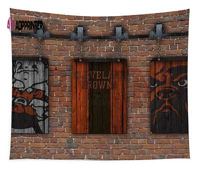 Cleveland Browns Brick Wall Joe Hamilton Tapestry: Celebrate the Team s Legacy with this Stunning Wall Decor!