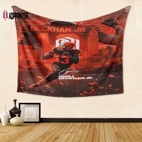 Cleveland Browns Odell Beckham Jr1 Fan Gift: Engaging 3D Full Printing Tapestry