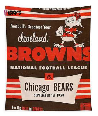 Cleveland Browns Vintage Program 5 Joe Hamilton Tapestry