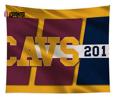 Cleveland Cavaliers Flag2 Joe Hamilton Tapestry: Show Your Team Spirit with this Vibrant NBA Wall Decor!