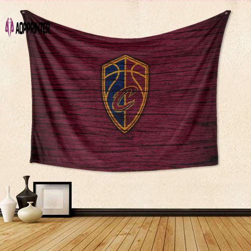 Cleveland Cavaliers Wooden v2 Tapestry: 3D Full Printing Gift for Fans